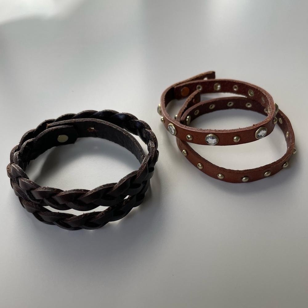 A&F leather bracelet bundle